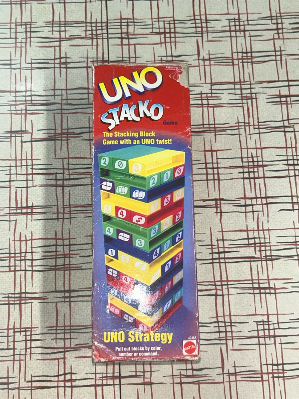 UNO STACKO Mattel Stacking Strategy Party Game 2002